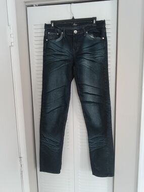 Dark Wash Slim Straight Jeans